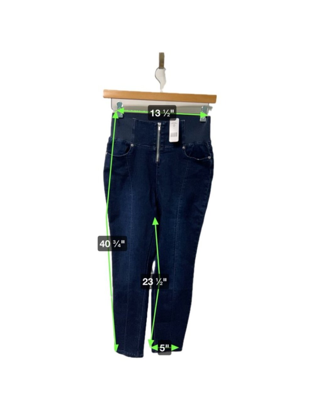 NWT bebe Women Zip Elastic Skinny Jean High-Waist Denim Size 31 Medium MSRP $119 - Picture 5 of 14